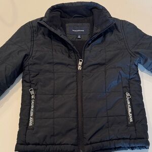 Calvin Klein Jeans Kids Black Quilted Puffer Jacket, 4T